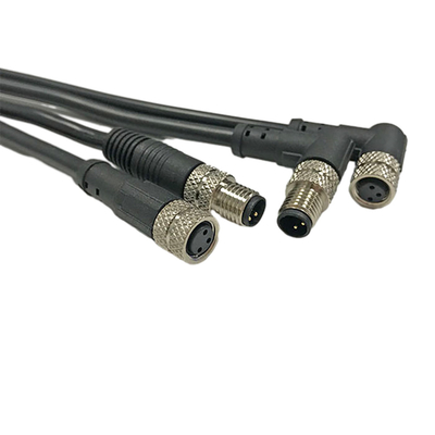 Подгонянные собрания соединителя 4pin кабеля M8 наружного конца длины на открытом воздухе женские водоустойчивые