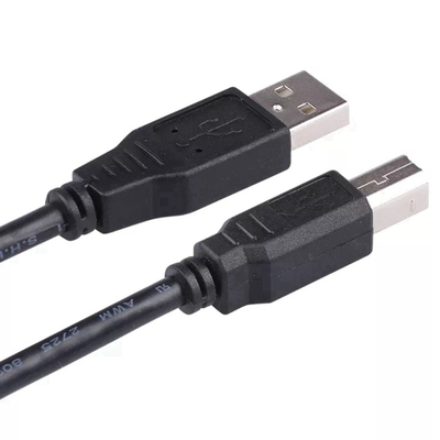 Черный высокоскоростной кабель USB, мужчина к женскому шнуру принтера USB 2,0