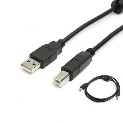 Черный высокоскоростной кабель USB, мужчина к женскому шнуру принтера USB 2,0