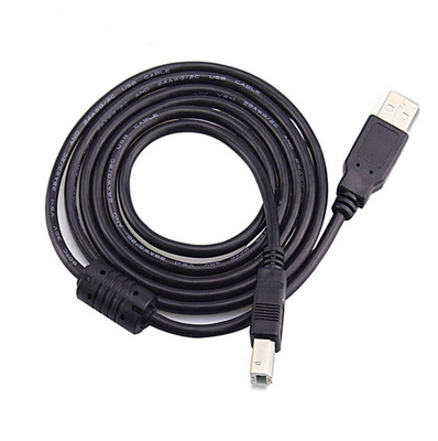 Черный высокоскоростной кабель USB, мужчина к женскому шнуру принтера USB 2,0