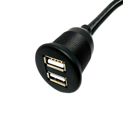 Водоустойчивый двойной кабель порта USB USB2.0 1 метр для мотоцикла автомобиля