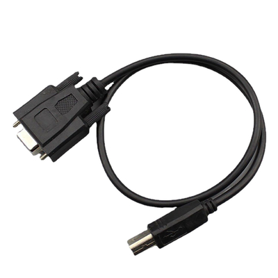 Изготовленная на заказ женщина сборок кабеля DB9 RS232 Overmolding к типу USB 2,0 b мужскому