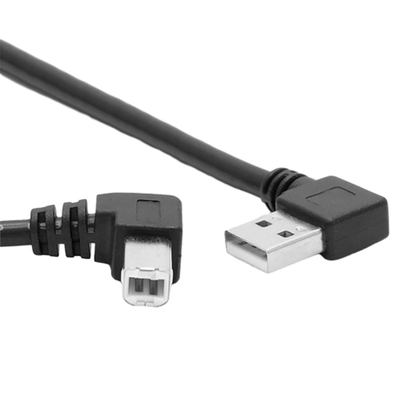 Кабель данным по принтера USB в 1 метр с 90 градусами l типом двойным прямоугольным левым углом