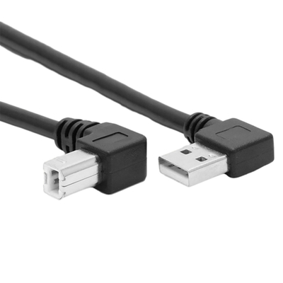 Кабель данным по принтера USB в 1 метр с 90 градусами l типом двойным прямоугольным левым углом