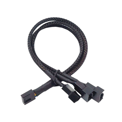 2.54mm Pitch Amp Connector Cable Assemblies Алюминиевая фольга Защищенная проволока для вентилятора ПК