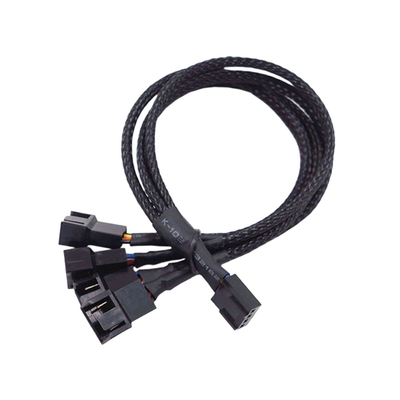 2.54mm Pitch Amp Connector Cable Assemblies Алюминиевая фольга Защищенная проволока для вентилятора ПК