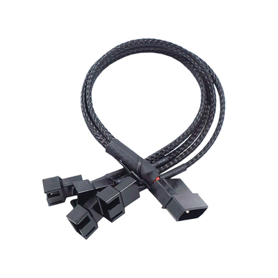 2.54mm Pitch Amp Connector Cable Assemblies Алюминиевая фольга Защищенная проволока для вентилятора ПК