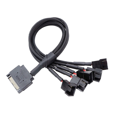 2.54mm Pitch Amp Connector Cable Assemblies Алюминиевая фольга Защищенная проволока для вентилятора ПК