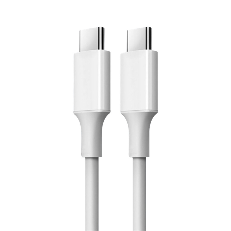 Белый кабель обязанности USB c к c цвета быстрый с курткой PVC 20V 3A 60W
